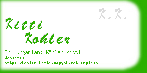kitti kohler business card